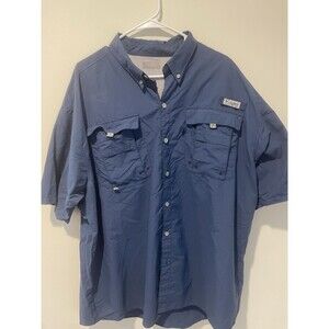 Habitat Shirt Men's‎ Blue Short Sleeve Vented Outdoor Fishing Summer Size 2XL